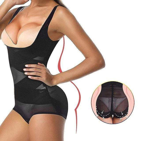 CurvyPower | Be You ! Shapewear Women Shapewear Cross Bodysuit Open-Bust
