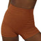 CurvyPower | Be You ! Shorts Brown / S Wide Waist Band Seamless Yoga Sports Shorts For Women