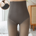 CurvyPower | Be You ! tights Grey / Full Foot / Thin Women Fleece Lined Waist Shaper Thermal Translucent Tights