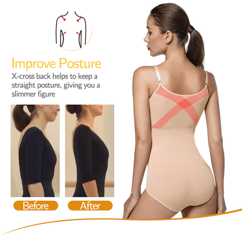 CurvyPower | Be You ! Women Shaping Full Body Shaper V Neck Summer Topfull body waist trainer, full body spanx, full body faja, full body shaper buttock lifter, full body shaper for women, spanx bodysuit, backless shapewear, low back shapewear, strapless body shaper, slimming bodysuit, tummy control briefs, sloggi maxi control briefs matalan, spanx briefs, maidenform flexees briefs, sloggi maxi control briefs, maidenform high waist brief,